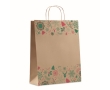 Large paper Christmas gift bag colour natural