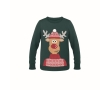 Christmas sweater with a festive look (size S-M) colour green