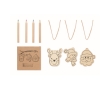 Colourable wooden Christmas ornaments for children colour wood