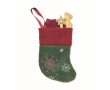 Dessert cutlery and napkin set inside Christmas boot colour multicolour