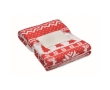 RPET fleece blanket with Christmas design and card, 190 g/m² colour red