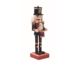 Wooden Christmas ornament in large classic nutcracker shape colour blue