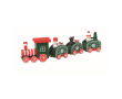 Printable wooden Christmas train, figurines colour mixed