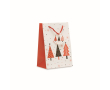 Small Christmas paper gift bag, festive theme colour white