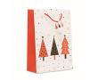 Large Christmas paper gift bag, festive theme colour white