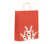Large Christmas paper gift bag, EU made colour red