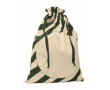 Large Christmas gift bag, drawstring closure, 50x70 cm colour green