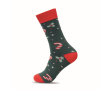 Pair of Christmas socks, customisable tag colour green