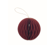 Foldable paper ornament, Christmas bauble shape colour red