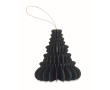 Foldable paper hanging ornament, Christmas tree shape colour green