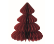 Foldable paper ornament, Christmas tree shape colour red
