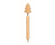 Bamboo pen with Christmas tree design and blue ink colour wood