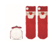 Polyester Christmas socks in bauble for Christmas tree size M colour red