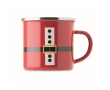 Enamel-coated metal mug Santa Claus with gift box 300ml colour red