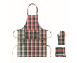 Cotton check kitchen set 200 g/m² colour multicolour