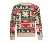 Christmas knitted jumper 100% acrylic, one size S-M colour beige