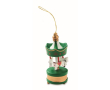 Wooden carousel decoration to hang on a Christmas tree colour green