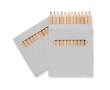 12 coloured pencils in cardboard box colour brown