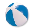 Inflatable beach ball with coloured stripes colour blue