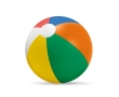 Inflatable beach ball with coloured stripes colour multicolour
