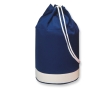 Two-tone cotton duffle bag for merchandising, 200 g/m2 colour blue