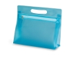 Transparent toiletry bag for hand luggage in various colours colour blue
