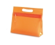 Transparent toiletry bag for hand luggage in various colours colour orange