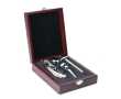 Elegant wine set in a lovely wooden box colour silver