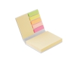 Sticky notes in 2 sizes in a notepad colour white