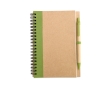 Recycled paper notepad with colour detail and pen, B6 colour lime