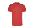 Children’s pique-knit technical polyester polo shirt, 150 g/m², Roly colour red