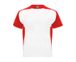 Kids’ two-tone sports T-shirt, 140 g/m2, Roly Bugatti colour red