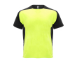 Kids’ two-tone sports T-shirt, 140 g/m2, Roly Bugatti colour neon yellow