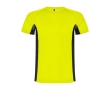 Children's two-tone polyester sports t-shirt, 140 g/m2, Roly  colour yellow