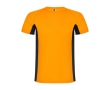 Children's two-tone polyester sports t-shirt, 140 g/m2, Roly  colour orange