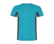 Children's two-tone polyester sports t-shirt, 140 g/m2, Roly  colour turquoise