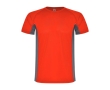 Children's two-tone polyester sports t-shirt, 140 g/m2, Roly  colour red