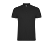 Children’s piqué-knit 100% cotton polo shirt, 200 g/m², Roly colour black