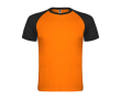 Kids’ two-tone sports T-shirt,140 g/m2, Roly Indianapolis colour orange