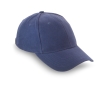 6-panel brushed cotton cap colour blue