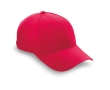 6-panel brushed cotton cap colour red