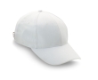 6-panel brushed cotton cap colour white