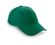 6-panel brushed cotton cap colour green