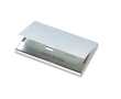Aluminium business card holder for trade fairs colour shiny silver