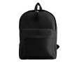 Children's backpack made of 600D polyester with front pocket colour black