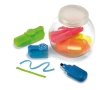 5 neon highlighters in a plastic container colour multicolour