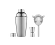 Cocktail set with shaker, measure and strainer, steel, 500 ml colour shiny silver