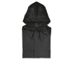 PVC raincoat with hood and press studs colour black