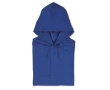 PVC raincoat with hood and press studs colour blue