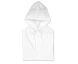 PVC raincoat with hood and press studs colour white